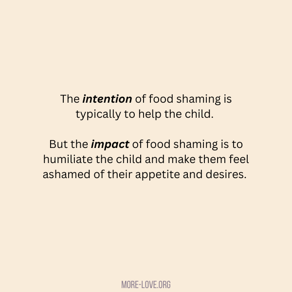 Are you food shaming your child? It's time to stop!