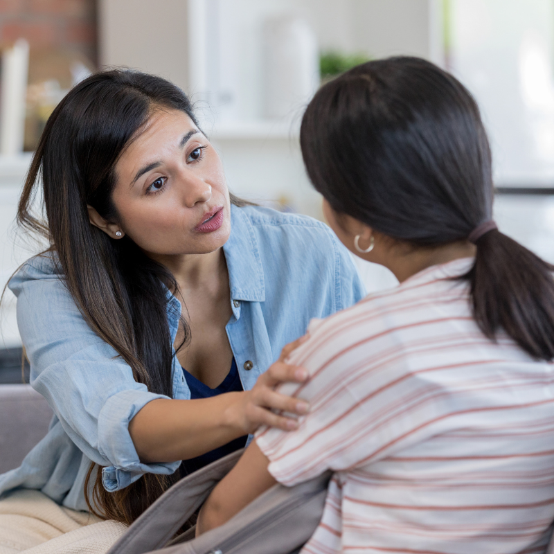 mom coaching daughter in recovery using parent scripts